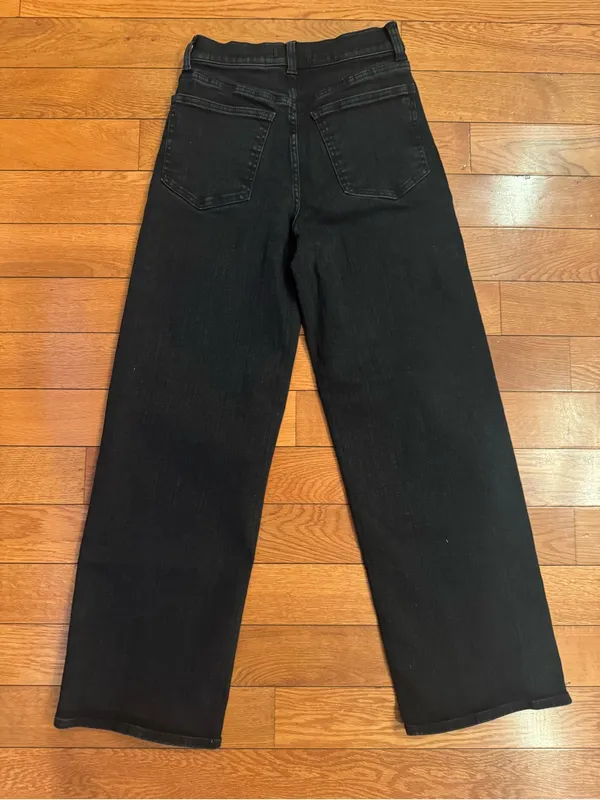 Madewell The Perfect Vintage Wide‑Leg Jeans Black Size 27 EUC - Image 6