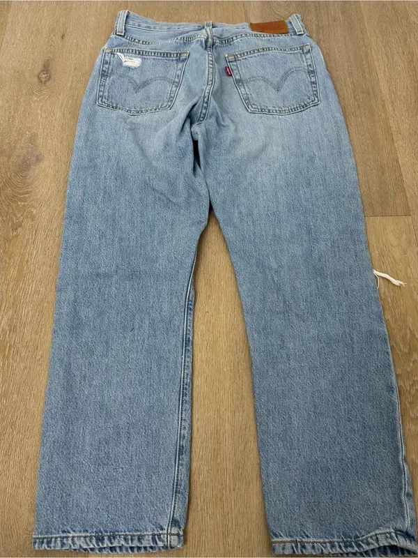 Levi’s Light Blue Distressed Straight-Leg Jeans - Image 6