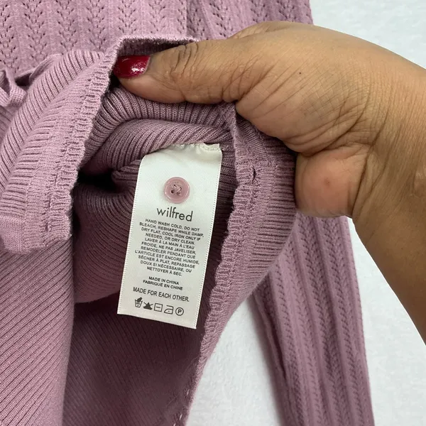Wilfred Dusty Pink Long Sleeve Ribbed Top A553 - Image 4