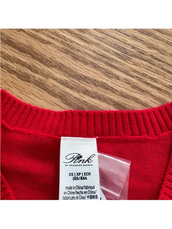 Frankie’s bikinis red knit set - Image 4