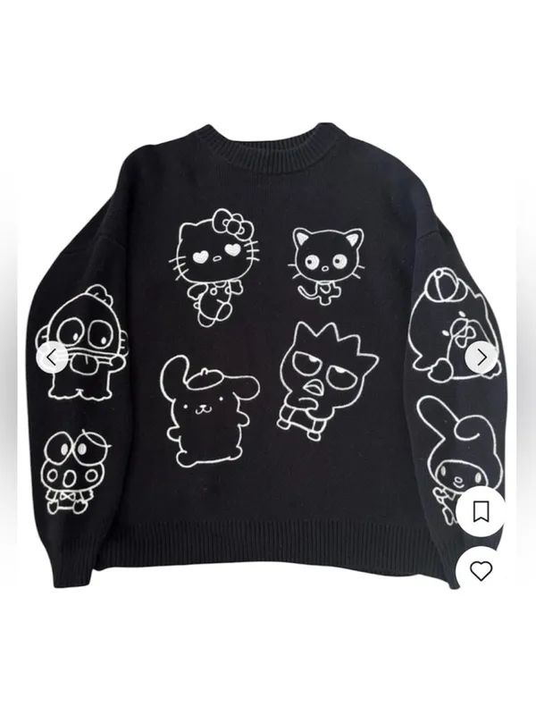 Hello Kitty and Friends x Forever 21 Collab Black Character Sweater size Medium - Image 2