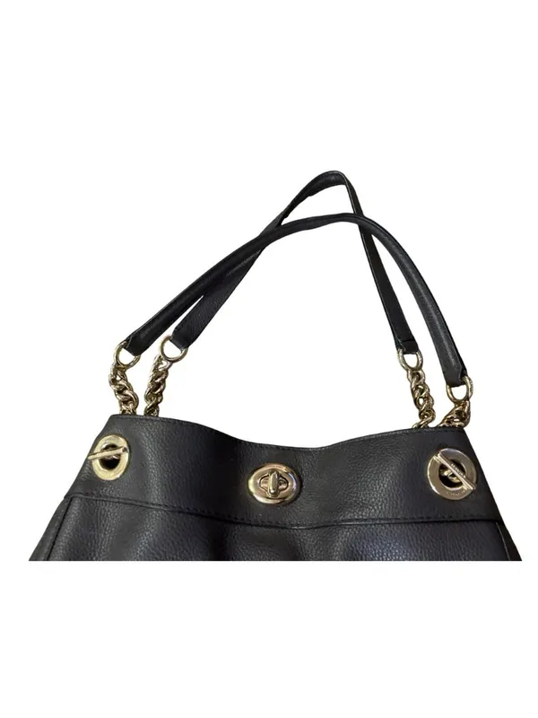 Coach Turnlock Edie Shoulder Bag Oxblood Pebble Leather Style 36855 Used - Image 11