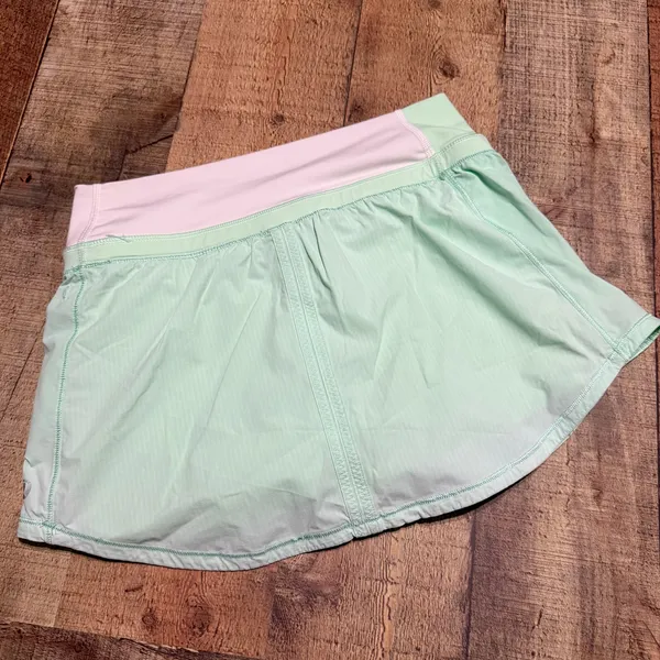 Lululemon Wmn BUNDLE 2 Gray Green Run Pace Skort Skirt Sz 2 Run Athletic Pockets - Image 9