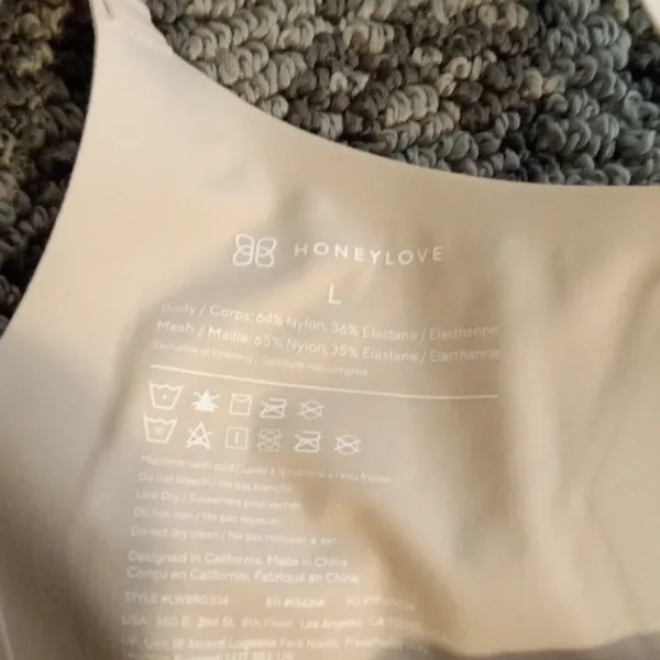 Honeylove Cream Women's Bra Adjustable Straps Back Closure Size Large - Image 2