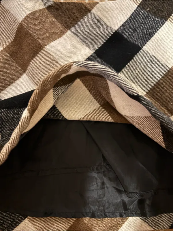 Urban Outfitters Buffalo Plaid Skirt in Black, Brown & Cream - Image 3
