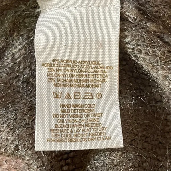 Free People | Brown Striped Lightweight Oversized Mohair Blend Sweater | XS - Image 5
