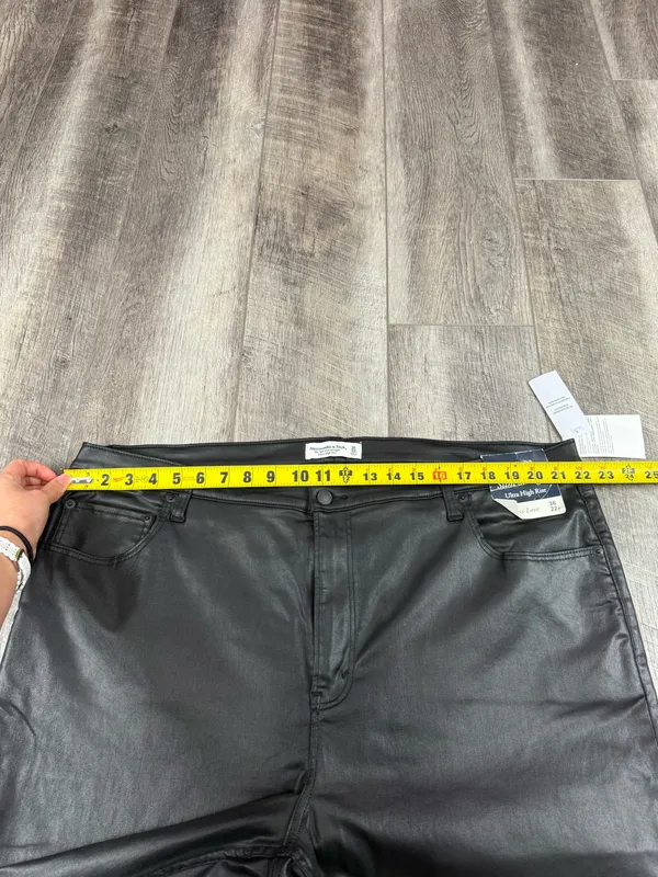 Abercrombie Black Leather Pants - Image 11