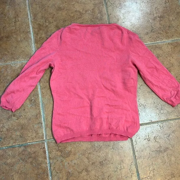‎Precious Fibers Cashmere pink sweater size L - Image 3