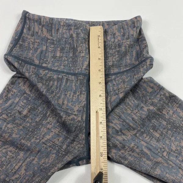 Varley Leggings Womens XS Blue Gray‎ Abstract Print High Rise Yoga Athleisure - Image 4