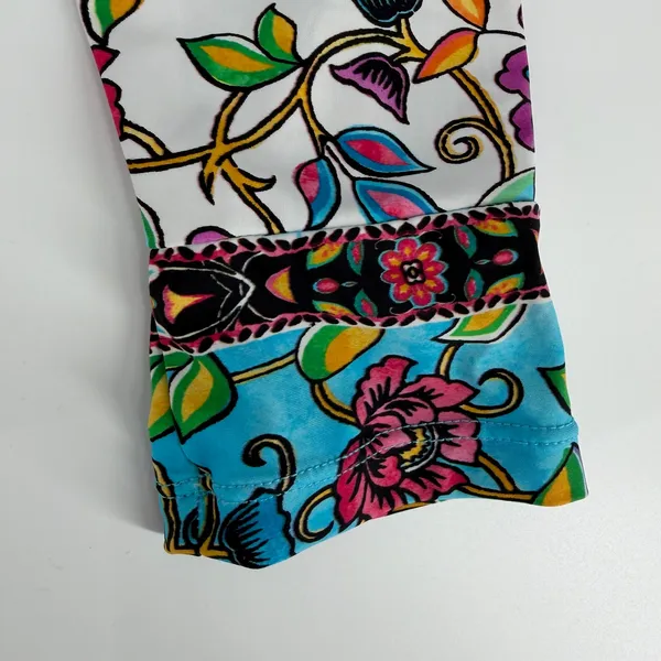 Nanette Lepore Long Sleeve Floral Zip Rash Guard Swim Shirt Size Large - Image 5