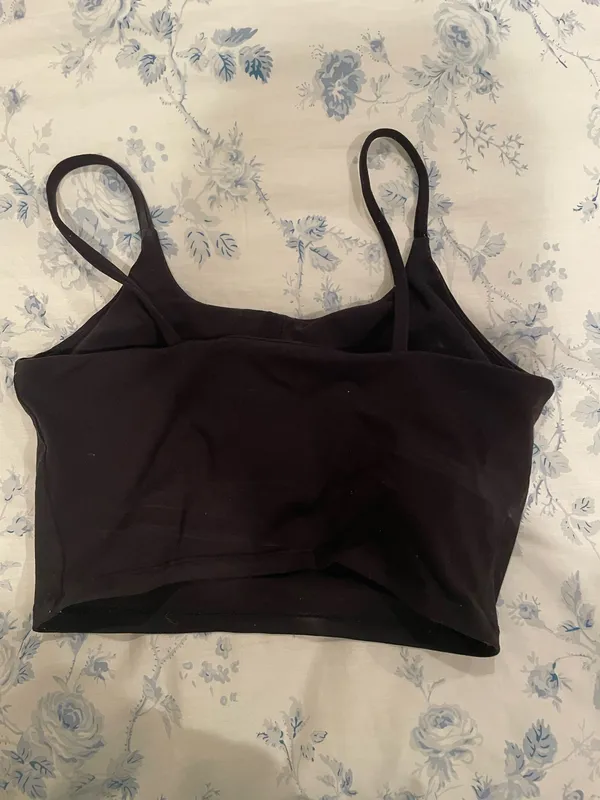 Black athletic cropped tank top Size M - Image 2
