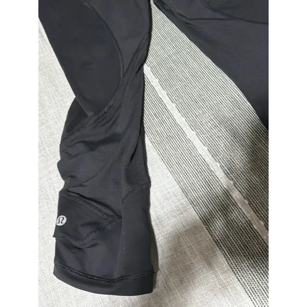 Lululemon Womens Black‎ Cropped Leggings Activewear Yoga Pants Size 8 - Image 5