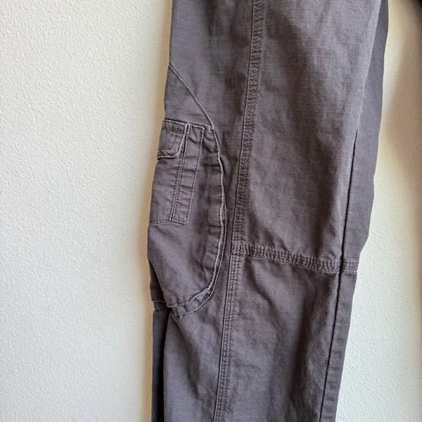 Brandy Melville Y2K Kim Cargo Pants Womens OS Brown Front Seam Utility Wide Leg - Image 4