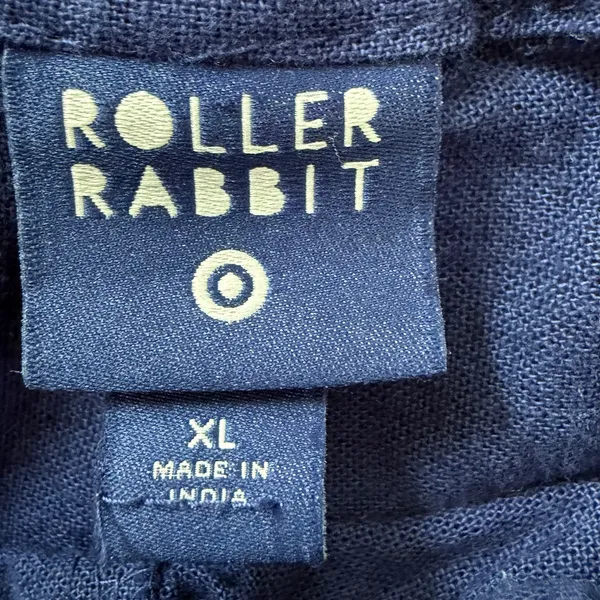 Roller Rabbit x Target Women's Scalloped Hem Drawstring Pants XL Linen Coastal - Image 3