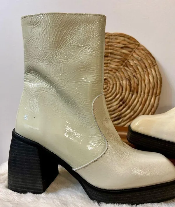 Free People Ruby Shine Platform Boot in White Size 38.5 - Image 14