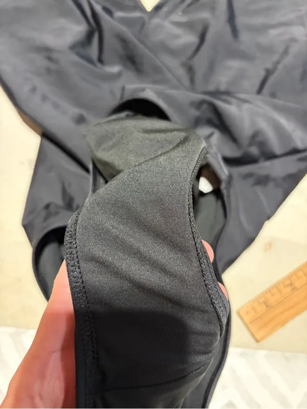 Aerie one piece full coverage black swimsuit large - Image 5
