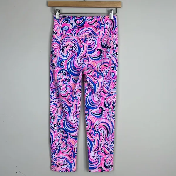 Lilly Pulitzer Weekender Luxletic‎ Leggings Crop Flamingoals Sz Small - Image 5