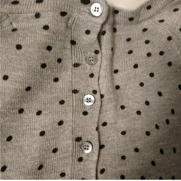MANGO Gray and Black Polka Dot Sweater dress Size M - Image 7