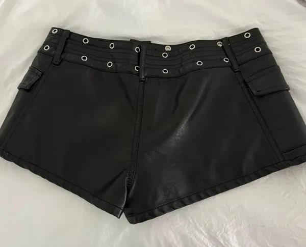 Princess Polly Leather Mini Shorts  - Image 4