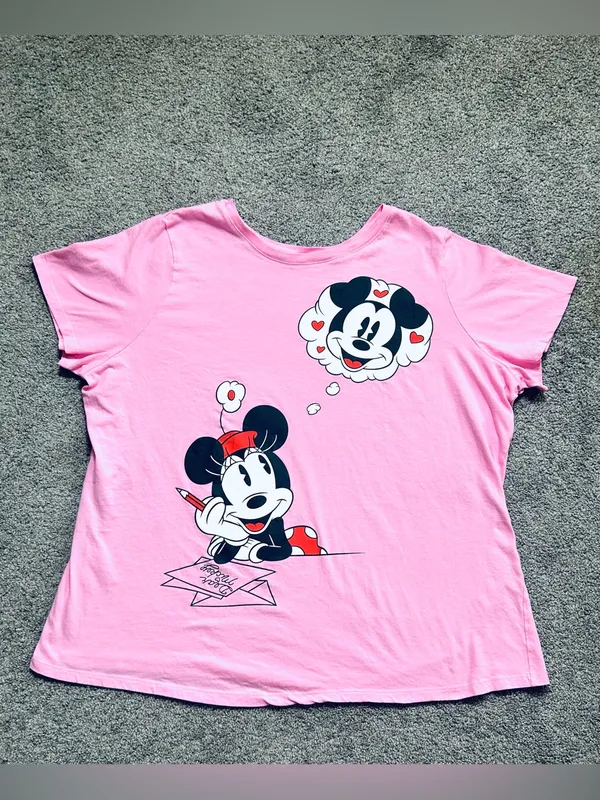 Woman Within X Disney Pink Short Sleeve Valentine's Day Minnie, size 2X - Image 2