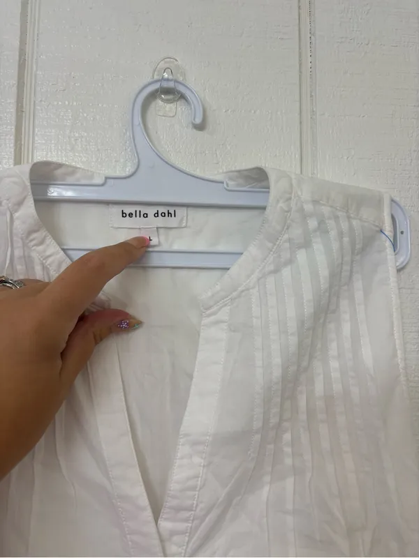 Bella Dahl Pintuck Sleeveless Shirt Dress - Image 3