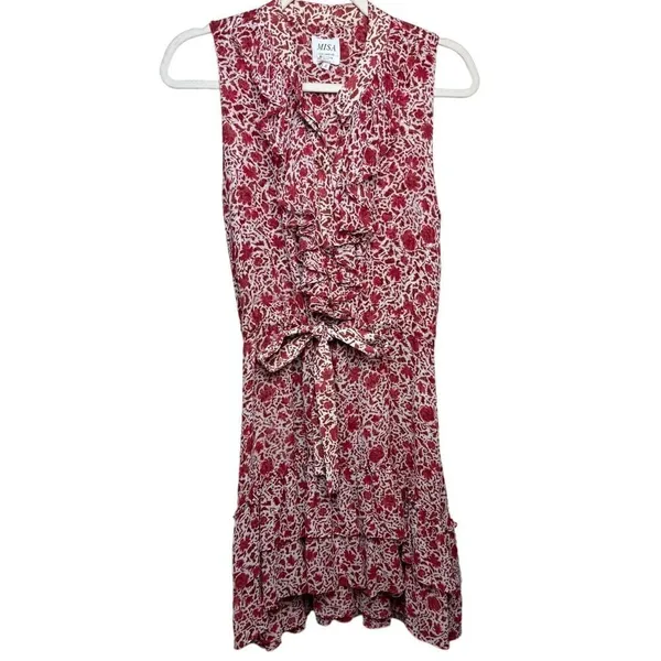 MISA Los Angeles Eba Mini Dress in Red Sz. S - Image 8