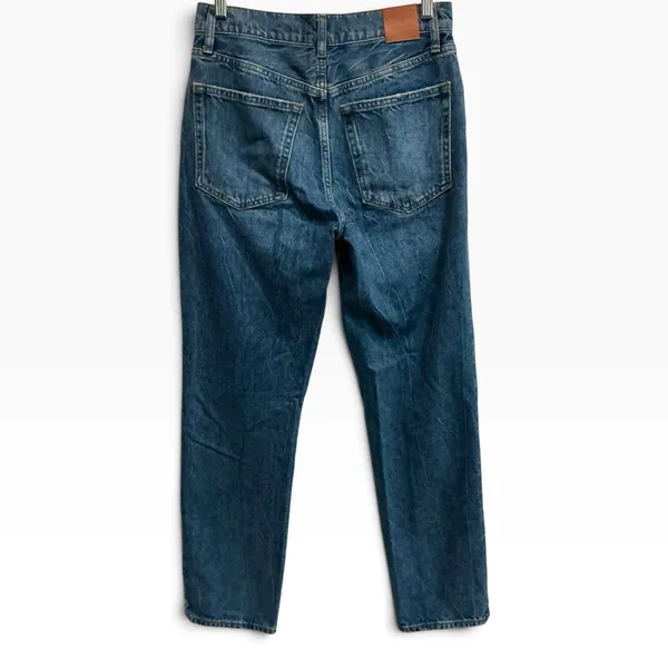 ANINE BING Benson High Rise Straight Leg Jeans Marine Blue Size 27 M $290 - Image 4