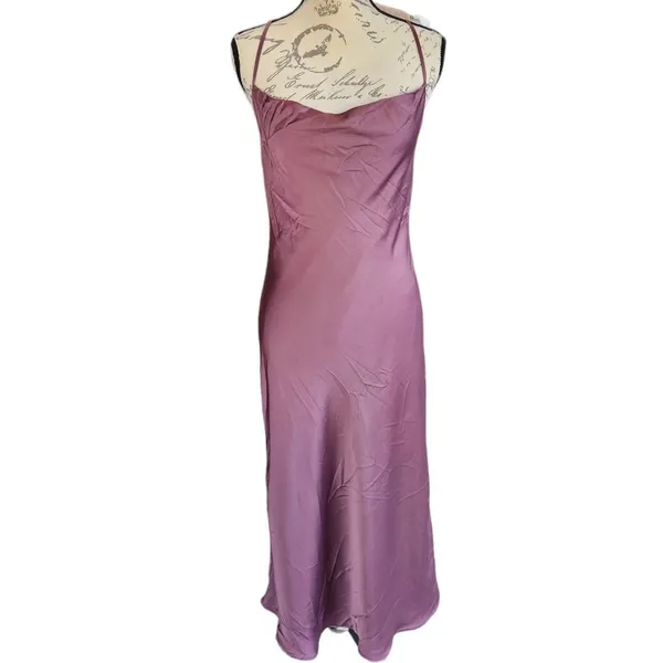 Show Me‎ Your Mumu NWOT Verona Cowl Dress Plum Satin Deluxe Size Small - Image 4