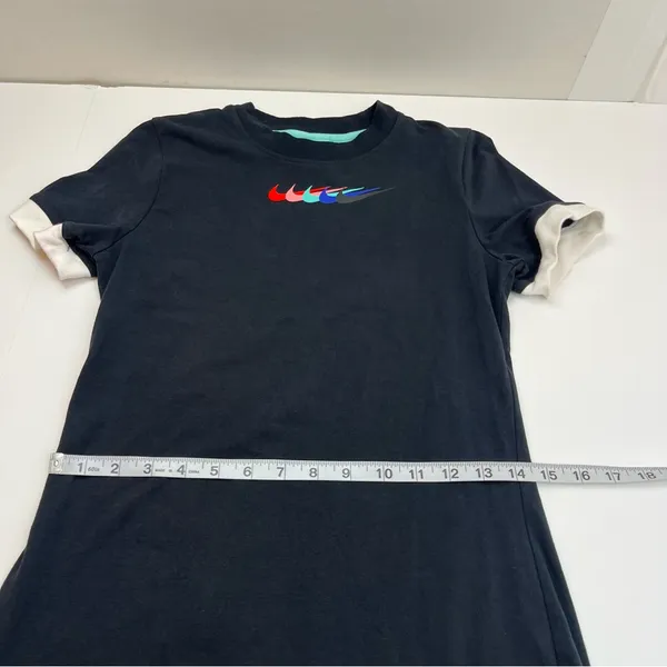 Nike Fitted Womens Black Dress‎ Swoosh SZ Medium Tight Fit Athleisure Streetwear - Image 10
