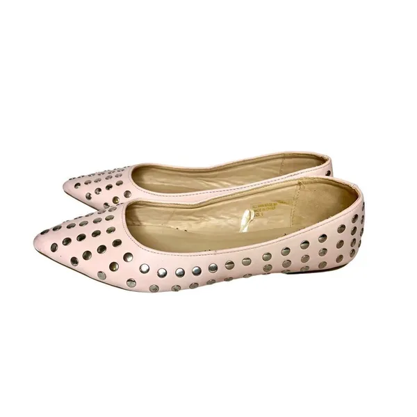 Wild Diva Blush pink Studded Pointed Toe Ballet Flats Women’s Shoes Size 8 - Image 4