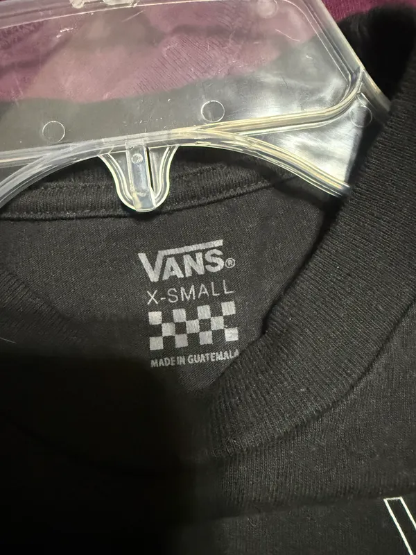 Vans Black  long sleeve crop top - Image 3