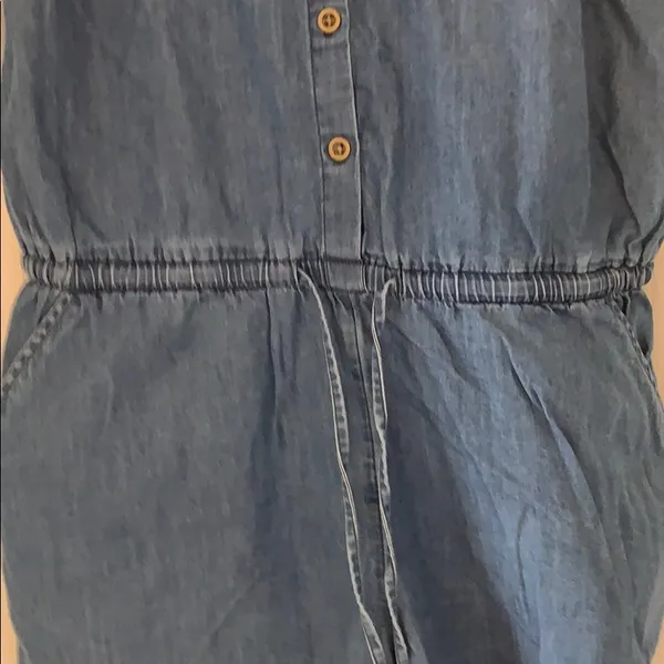 Old Navy Chambray Denim Romper Button Front XS - Image 3