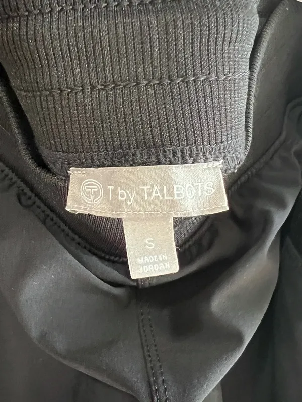 T by‎ Talbots Black Pull-On Pants with Ribbed Waistband Black size Small - Image 2