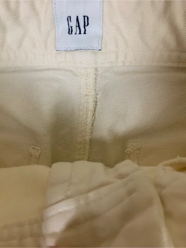 Gap White High Rise Wide Leg Crop Pants Casual Minimalist Womens 4 - Image 3