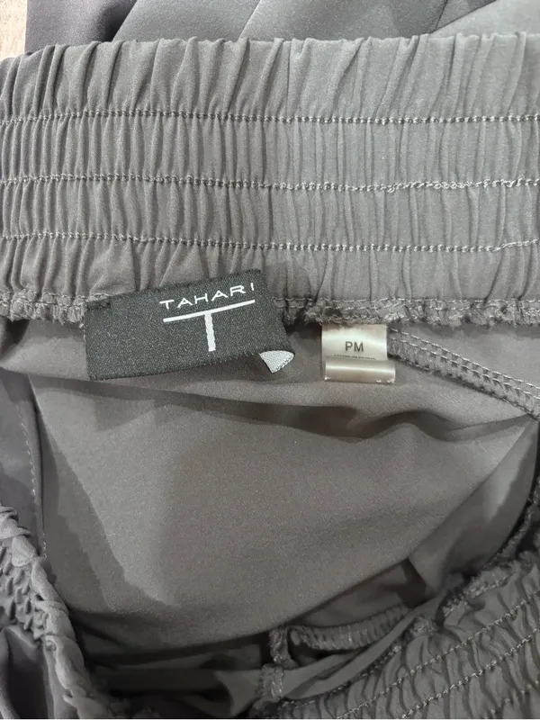 Tahari Dark Gray wide leg pants size Petite Medium - Image 9