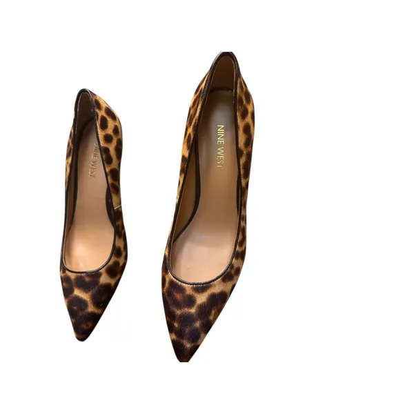 Nine West Leopard Print‎ Calf Hair Stiletto Pumps Women's Size 8.5M - Image 4