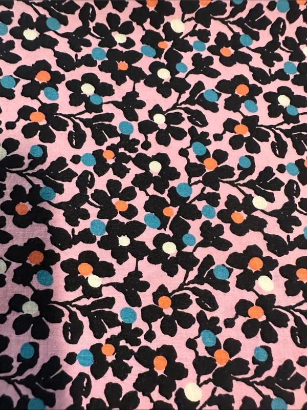 Pink floral Print Short Sleeve ladies scrub Top Sz L by Vera Bradley - Image 2