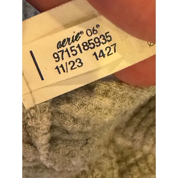 OFFLINE by Aerie Waffle Henley Shirt Women XS Gray Long Sleeve Athleisure - Image 12