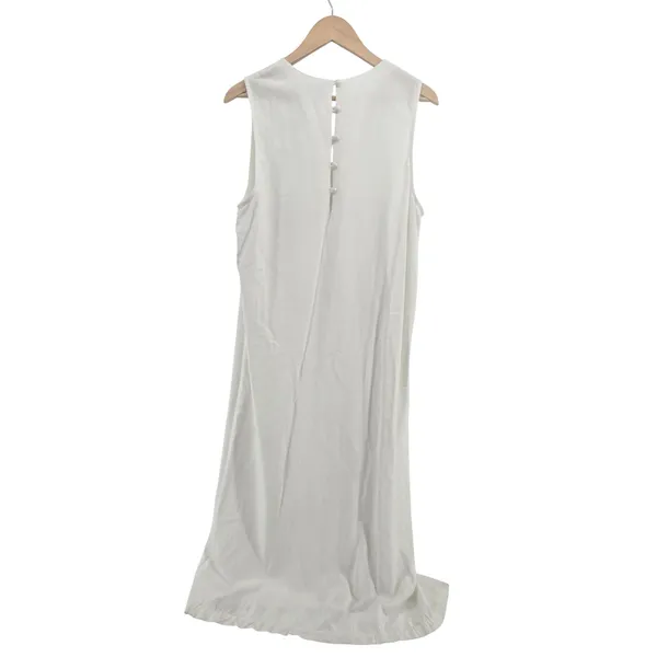 Sunday in Brooklyn Maxi Dress Womens Large Sleeveless High Slit White EUC - Image 3