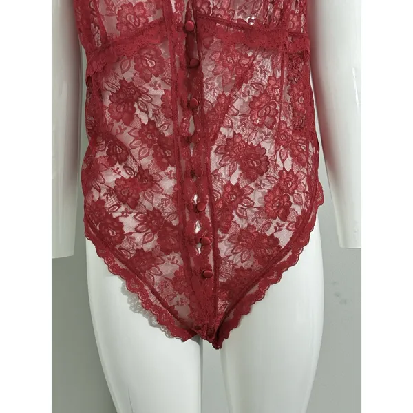 VTG Honor Intimates Women’s Size XXL Floral Lace Teddy Lingerie Nightie Bodysuit - Image 3