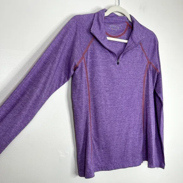 Orvis Quarter Zip Long Sleeve Active Athletic Outdoor Gorpcore 1/4 Zip Shirt‎ - Image 4