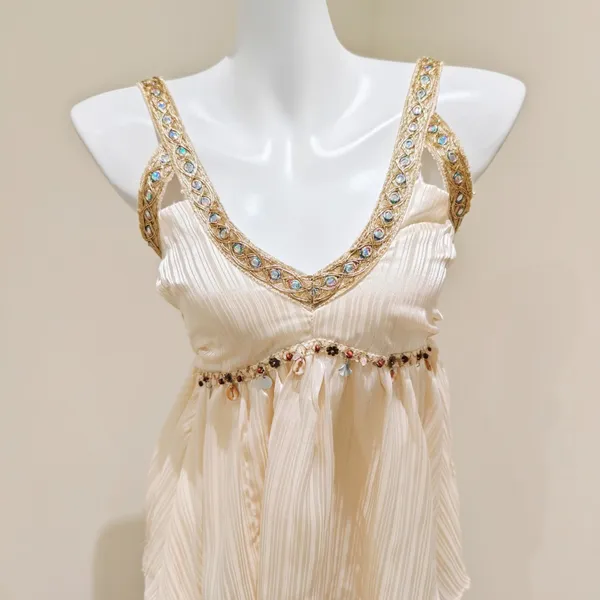 Others Follow Champagne V-neck Camisole Top - Image 2