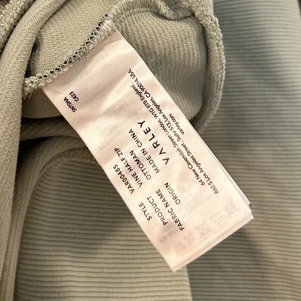 VARLEY Vine Ottoman Half Zip Pullover in Desert Sage Size X-Small - Image 10