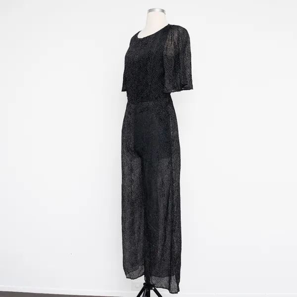 Line &‎ Dot - Textured Open-Back Wide Leg Jumpsuit - Image 4