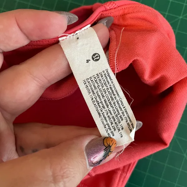 Lululemon Women 4 Coral Pink Energy Sports Bra Long Line Strappy Athleisure - Image 6