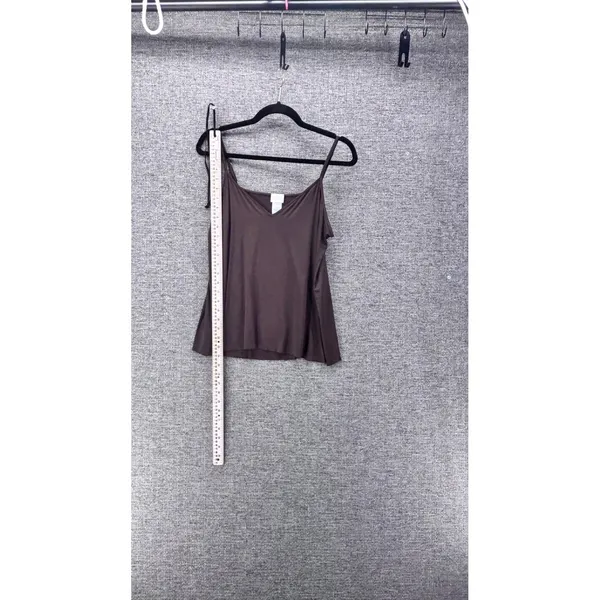 Hanro of Switzerland Womens Flowy Cami Top L Adjustable Brown Relaxed Baselayer - Image 8