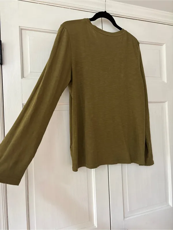 Pact‎ Women's Lizard London Slub Henley Size Large Natural Fibers Featherweight - Image 7