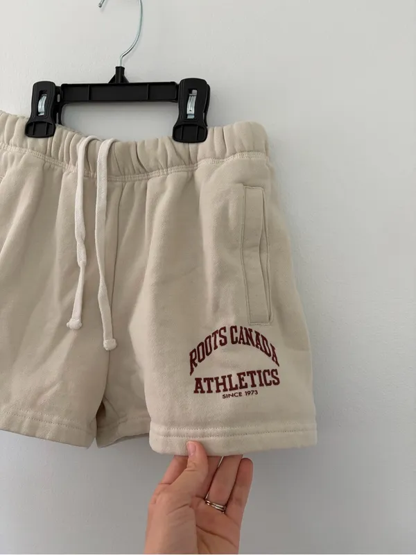 Roots Cream Sweatshorts- Size XS - Image 3