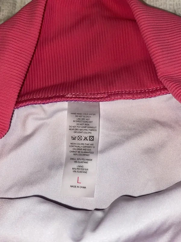 Amazon Women’s Bikini Set size L worn once Pink Size L - Image 3
