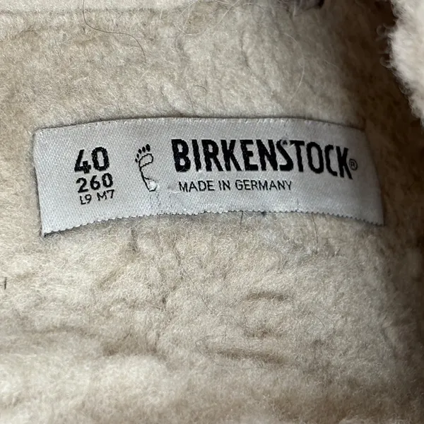 Birkenstock Boston Shearling Suede Leather - Taupe -‎ Size 40. - Image 7